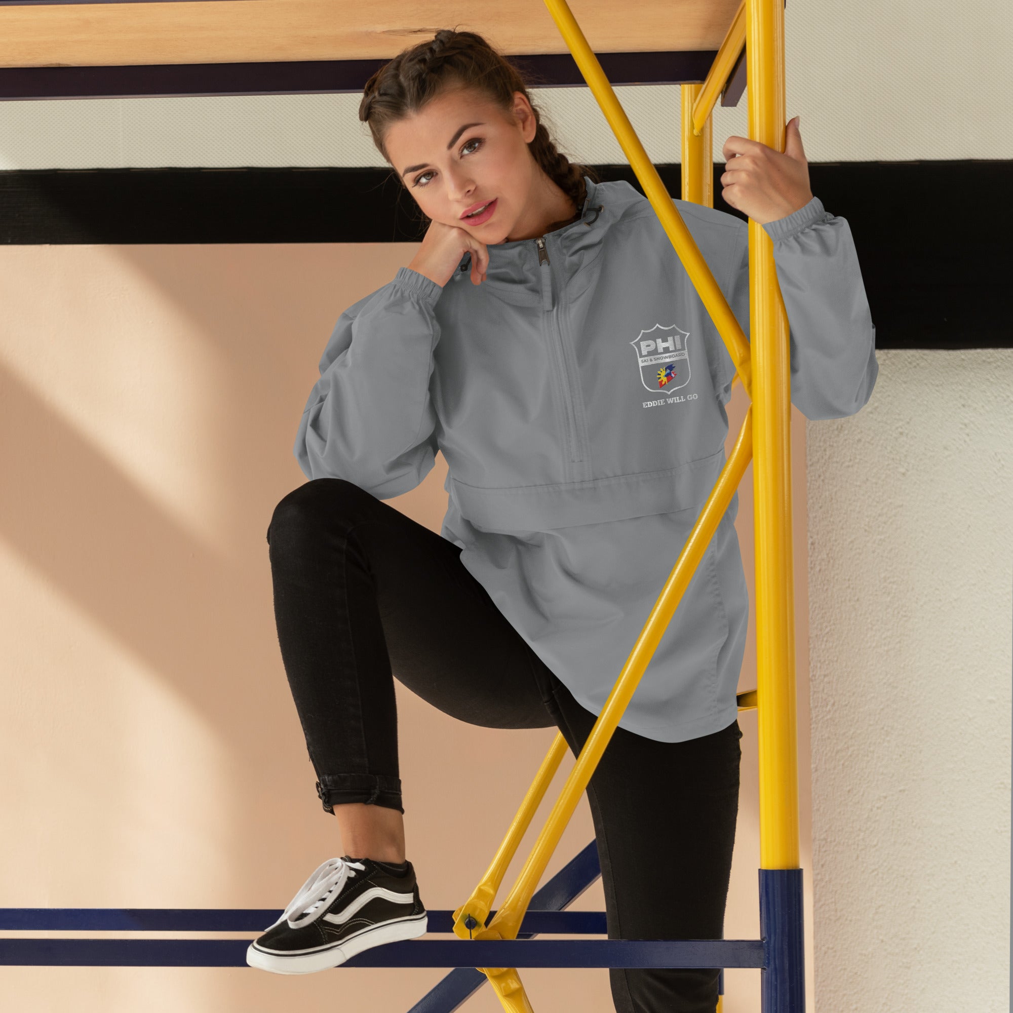 Embroidered Champion Packable Jacket – Eddie Will Go